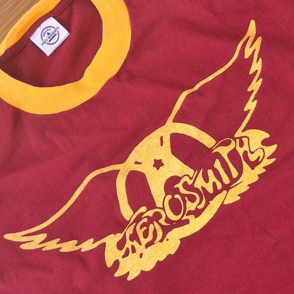 Vintage Aerosmith Tour Tee Delta Pro Weight T Shirt Crew Member Roadie sz L - Picture 10 of 11